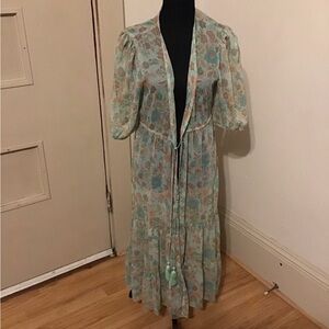 No Boundaries Green Puff Sleeve Sundress